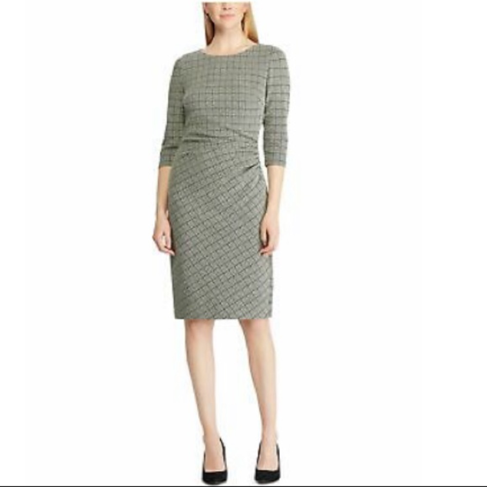 Lauren Ralph Lauren Dress Houndstooth Size 2 Petite - Picture 4 of 6